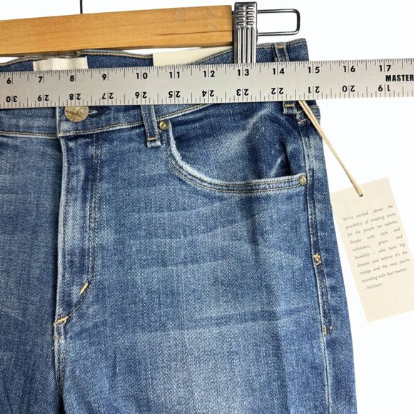 MCGUIRE Denim Womens‎ Newton Skinny Jeans Size 31 Raw Hem Mid Rise Stretch Blue - Picture 9 of 15